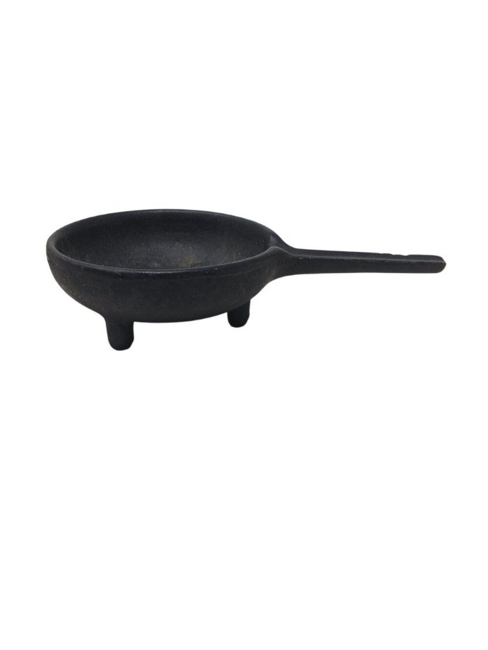 Ashtray Cast Iron Miniature  3 Footed Spider Pot 4.75" Long W/Handle VTG #WS-3 - Picture 4 of 10